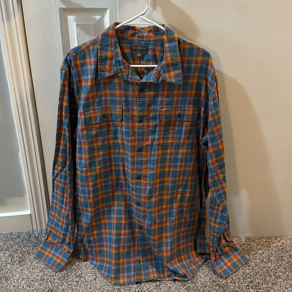 Mens L L Bean button down shirt
